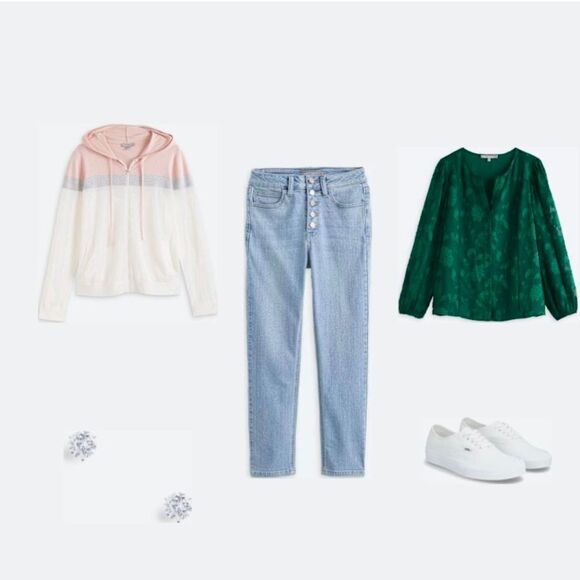 Just USA Lola button up skinny jeans a capri NwT stich fix Sz 16 - Picture 8 of 9